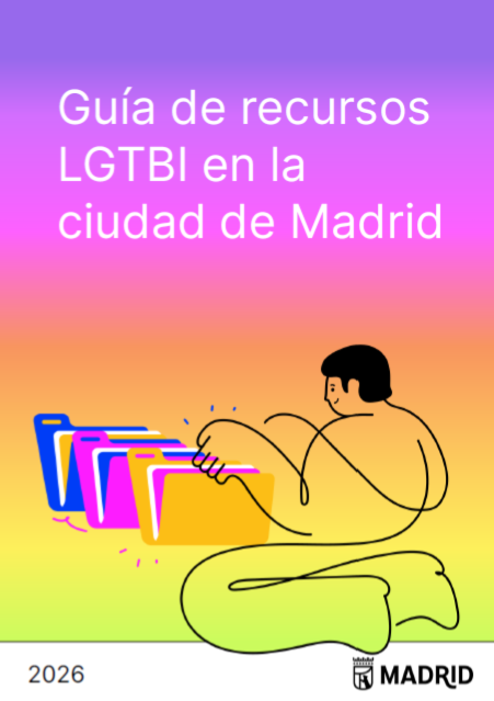 portada guía con título, muestra persona buscando en carpetas clasificadoras